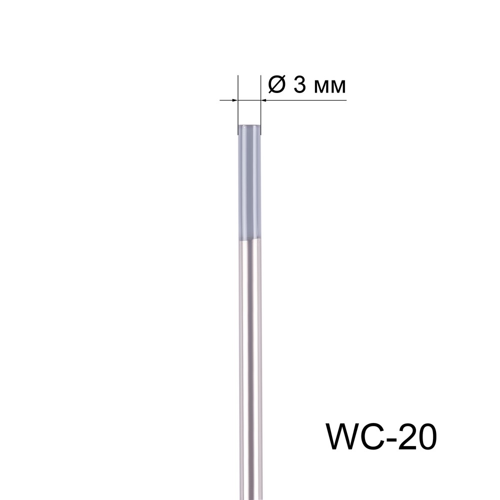 Вольфрамовый электрод WC-20 3,0мм / 175мм (1шт.) FoxWeld 326 руб.