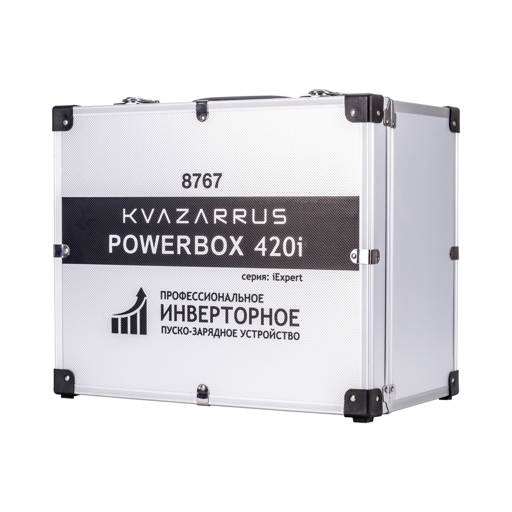 Инверторное пуско-зарядное устройство KVAZARRUS PowerBox 420i, таймер, алюминиевый кейс 5