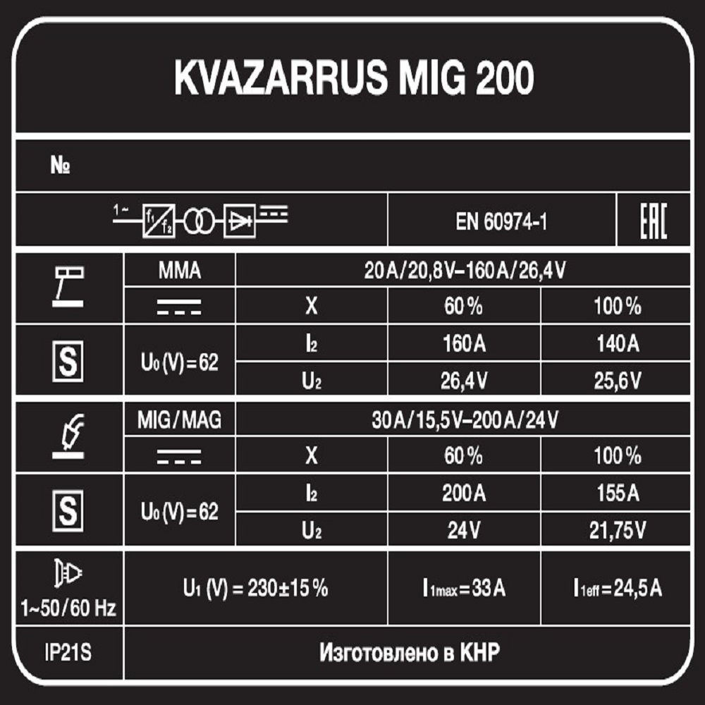 Сварочный полуавтомат KVAZARRUS MIG 200 7