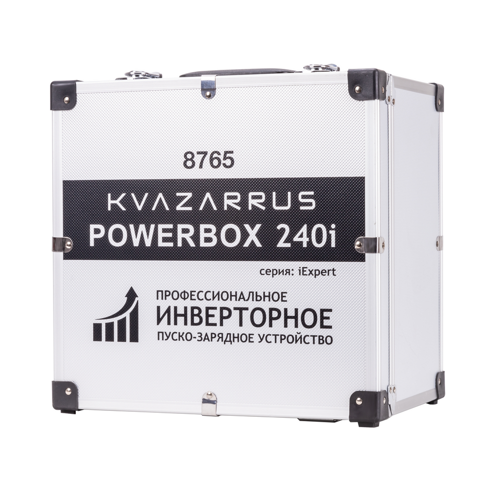 Инверторное пуско-зарядное устройство KVAZARRUS PowerBox 240i, таймер, алюминиевый кейс 5