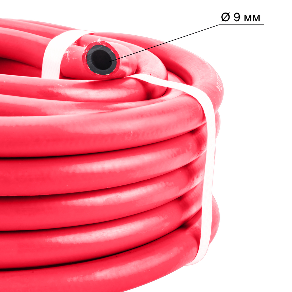 Рукав резиновый для газовой сварки (I класс, красный) d=9мм, бухта 10м 840 руб.