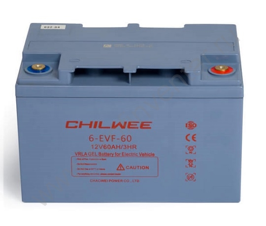 Гелиевый аккумулятор CHILWEE 6-EVF-60A (12В-60А/Ч С3) 1