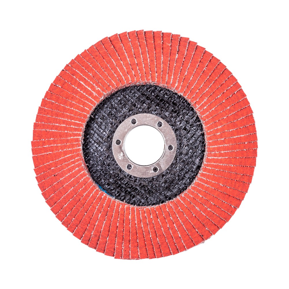 Круг лепестковый с керамическим абразивом для шлифования по нержавеющей стали FTL Everest 27 125 х 22,2 мм P100 1